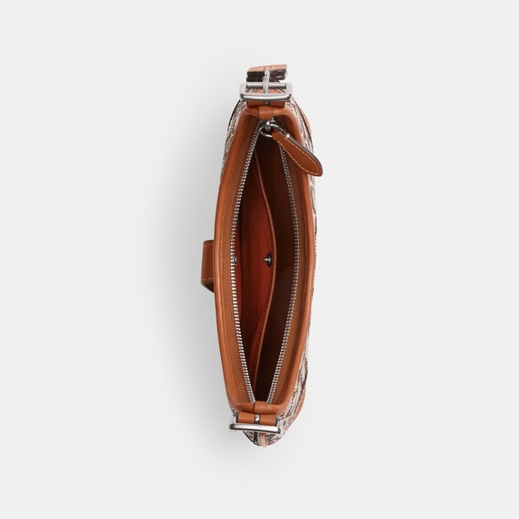 Coach Hamptons Hobo Bag In Crystal Signature Jacquard Purses - Picture 2 of 6